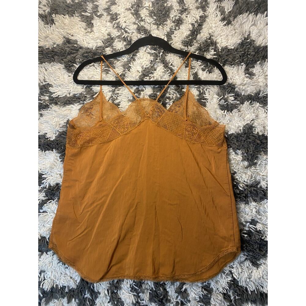 Lovestitch Women's Brown Lace Spaghetti Strap Sleeveless V-Neck Camisole Tank S - Picture 8 of 8
